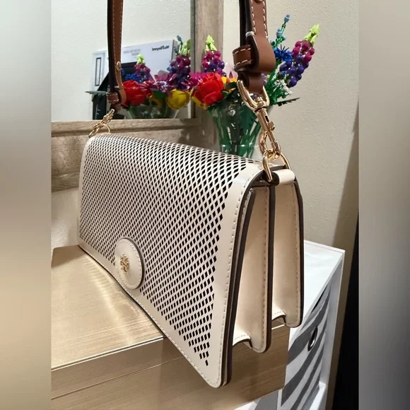 NWOT Tory Burch Perforated Crossbody/Shoulder Bag - Picture 3 of 8